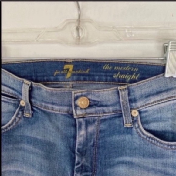 7 for All Mankind modern straight jeans size 25 - Picture 7 of 9